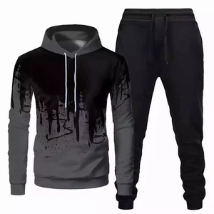 Traje de sudor personalizado, chándal de invierno para hombre, conjuntos de Jogger de etiqueta privada, chándales de lana tecnológica, conjunto de traje con cremallera cortavientos para hombre - Product Image 6
