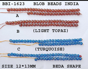 Cuentas de vidrio sueltas multicolores de alta calidad cuentas de vidrio de Murano punteadas cuentas de vidrio de Murano hechas a mano de La India - Product Image 2