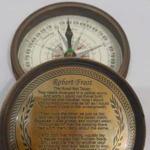 Brújula de calendario de latón antiguo, regalo de bautismo, brújula de bolsillo, regalo de Navidad, artesanías de Metal, senderismo, Camping DE LA India - Product Image 1