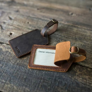 Leather Personalized Luggage Leather Personalized Luggage <b>Tags</b> <b>Wedding</b> <b>Favors</b> LTT-0007 - Product Image 1