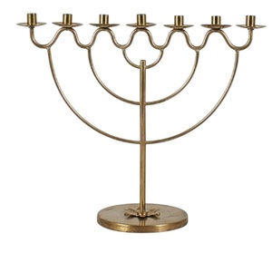 Candelabro de 9 ramas de Hanukkah Menorah Chapado en plata de primera calidad para ceremonia religiosa tradicional decoración del hogar regalo - Product Image 5