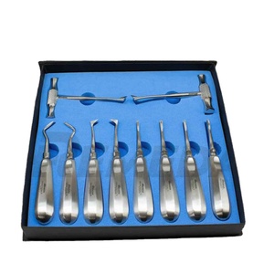 Ensemble d'ascenseurs dentaires de 10 pièces avec emballage de boîte spéciale Kit d'ascenseurs radiculaires Équipement dentaire CE Ensemble d'ascenseurs dentaires - Product Image 1