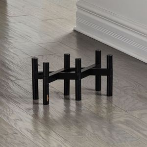 FT05 Raised Ceramic Cat Food Bowls with Bamboo Wood Stand Double Dish Hygienic Indoor <b>Feeding</b> Solution - Product Image 6