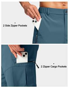 Shorts de sport d'été pour hommes, séchage rapide, double couche, respirant, shorts de course à pied, motif extensible, confort, taille élastique - Product Image 4