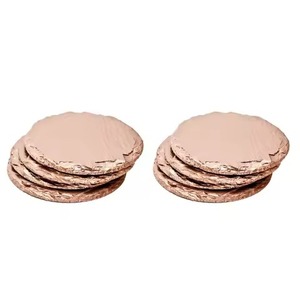 Ensemble de sous-verres en métal de luxe sous-verres en acier inoxydable avec logo personnalisé pour bar, maison, bureau, cadeaux promotionnels - Product Image 4