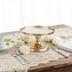 Plateau à gâteau en métal doré électro-plaqué, miroir, pour mariage, fête, anniversaire, 3 étages, support à cupcakes, à vendre - Product Image 6