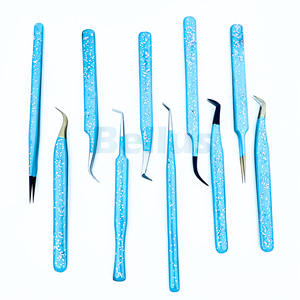 Pince à épiler d'extension de cils Volume Best-seller Outil professionnel en acier inoxydable avec étui Pince à épiler Mega Grip de haute qualité avec étiquette personnalisée - Product Image 1