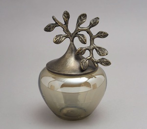 Porte-savon en métal rose avec finition nickel moderne et motif floral en métal, accessoire de salle de bain artisanal de luxe pour la décoration de la coiffeuse - Product Image 6