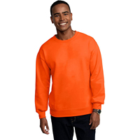 Sudadera de Forro Polar para Hombre, Cuello Redondo, Color Negro, Poliéster/Algodón, Corte Regular, Estilo Casual, Tejido de Punto, Color Sólido, Manga Larga, Invierno