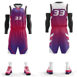 Ensembles d'uniformes d'équipe de basket-ball par sublimation maillots de football vierges personnalisés uniformes de basket-ball pour hommes avec logo personnalisé - Product Image 4