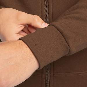 Sudadera con capucha personalizada con cremallera para hombre de alta calidad 100% algodón de gran tamaño ropa de calle pesada de punto con cremallera en blanco de longitud corta - Product Image 5