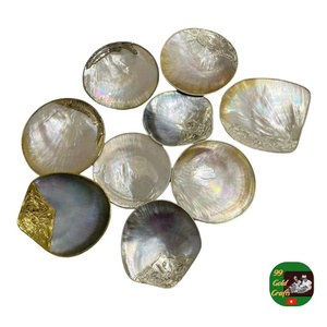 Plato y cuchara redondos de nácar, plato hecho a mano para decoración multiusos, plato redondo de nácar para jabón y decoración - Product Image 5