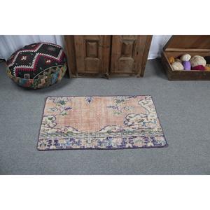 Alfombra Turca Vintage, Alfombra de 2x3.6 pies, Alfombra Pequeña Azul con Diseño de Camuflaje - Product Image 3
