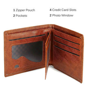 Men's Leather Wallet <b>Billfold</b> Money Holder Purse US 100 Dollar Safe Bifold Card Holder High Quality Club Hub Industries CH-1001 - Product Image 6