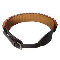 Bandolier en cuir suédé pour cartouches de calibre 12 Accessoire Molle Porte-ceinture de munitions Accessoire de tir et de chasse