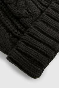 Gorro de punto Jacquard grueso cálido para exteriores de invierno para hombre OEM, gorros a prueba de viento a la moda, gorros de punto bordados de color sólido - Product Image 3