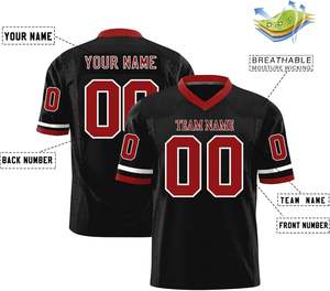 Malla Poliéster Fútbol Jerseys OEM Manga Rayas Secado rápido Equipo personalizado Logo Nombre Números Sublimación Imprimir Uniformes - Product Image 2