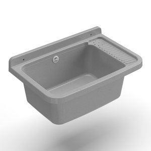 Mobile Bagno da Esterno a Parete 60x40x25 con Lavabo, Colore Cemento - Product Image 1
