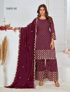 Muy demandado Hermoso diseño Trabajo de secuencia múltiple Trabajo de belleza interior Boda y compromiso Especial Salwar Kameez - Product Image 3