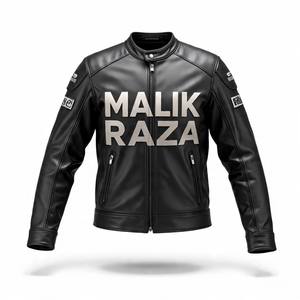 Chaqueta de motorista de cuero con patrón personalizado exclusivo | MOQ flexible directo de fábrica - Product Image 4