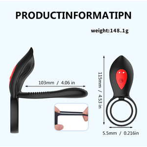 Anneau vibrant rechargeable à double anneau pour couples - Product Image 4