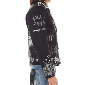 Chaqueta de cuero para hombre estilo motorista Moto Real piel de cordero chaqueta de cuero de alta calidad nuevo diseño de 2024 - Product Image 3