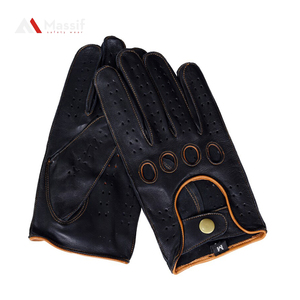 Guantes de conducción de cuero dividido de piel de vaca de calidad superior Recién llegado Guantes de conducción de cuero de grano de cabra - Product Image 6