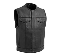 Gilet en cuir véritable de haute qualité pour homme, coupe-vent, respirant, séchage rapide, sur mesure, gilet de motard tendance pour l'hiver