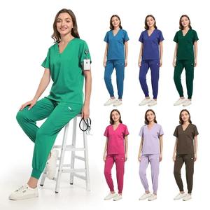 Bata de laboratorio sedosa para hospital de verano, bata de farmacia, abrigo de consulta antiestático, cintura con lengüeta, doble función para hombres y mujeres - Product Image 2