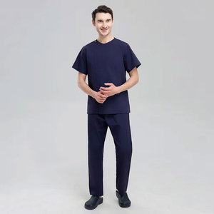 Long Sleeves Knee Length Cotton Elastic Cuffs Wholesale Men Doctor <b>Scrub</b> Set Jogger Pants V Neck Short Sleeve Medical Uniform - Product Image 5