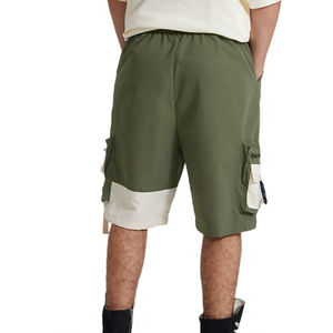 Pantalones cortos de trabajo informales transpirables ligeros de secado rápido para hombre, cintura media, cierre de cintura elástica con patrón sólido, tejido de lona - Product Image 4