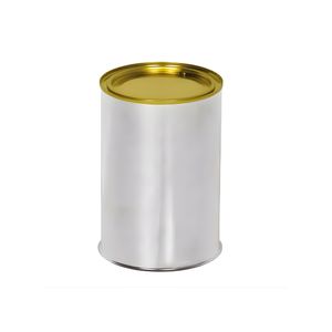 Lata Cilíndrica Industrial de Hojalata Mate con Impresión de Logotipo Personalizado para Envasado de Pintura, Solventes y Productos Químicos, Marca AVIGHNA - Product Image 1