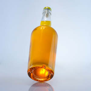 Bouteille de liqueur en verre transparente ronde à fond lourd de 700 ml 750 ml vide pour whisky, brandy, rhum, tequila, emballage - Product Image 3