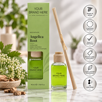 Diffuseur de parfum à la racine d'angélique en marque privée 90ml OEM |   Parfum d'ambiance balsamique aux herbes |   Fabriqué en Espagne UE