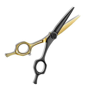 Ciseaux de coiffeur de salon professionnel Super Cut or noir couleur lames en acier inoxydable tranchantes durables fournitures de salon de coiffure Double - Product Image 2