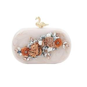 Embrague de resina Natural de la más alta calidad, bolso de mano para joyería, bolso de mano Vintage para fiesta de boda, embragues de HF CRAFT - Product Image 5