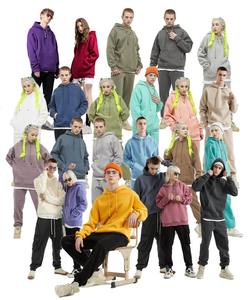 Sudadera con capucha de hombro para hombre caído con estampado bordado de logotipo personalizado de fabricante personalizado teñido liso para sudaderas con capucha de temporada de invierno - Product Image 2