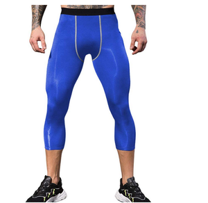 <b>Men's</b> <b>Compression</b> Full-Length Capri Shorts <b>Leggings</b>-Spandex/Polyester Anti-Bacterial UV Protection Quick Dry Breathable Snagging - Product Image 2