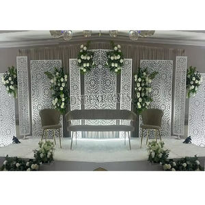 Telón de Fondo de Metal con Corte Láser para Bodas con Temática Pakistaní, Decoración para Ceremonias de Boda Árabes, Telón de Fondo con Temática Marroquí, Estructura Metálica para Escenarios en EE. UU. - Product Image 2