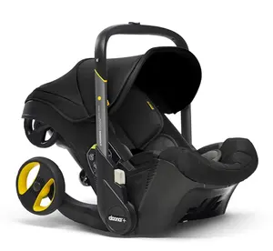原装Doonas婴儿汽车座椅 & 闩锁底座-背面，汽车座椅到婴儿车在几秒钟内-美国版，硝基黑色