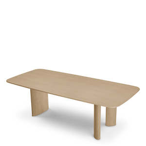Harmonie S Natural Oak Veneer Dining <b>Table</b> Modern Design <b>Solid</b> <b>Wood</b> Living Room Furniture for Home or Hotel Use - Product Image 3