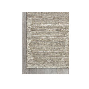 Tapis rectangulaire moderne en laine beige à nœuds faits à la main, antidérapant, lavable, à poils moyens, pour cuisine, hôtel, salle à manger, grand format - Product Image 2