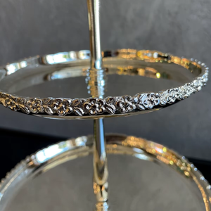 Exhibidor de Postres de Mesa de 2 Niveles, Soporte para Pastel Plateado, Soporte para Pastel con Espejo, Soporte de Servicio de Lujo, Soporte para Té de la Tarde - Product Image 6