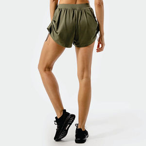 96% ylon 4% Spandex rue it IGH aisted omen haki Lux 2 In 1 horhorts con ididden ococket EN EL Lining ayer reathable. - Product Image 3