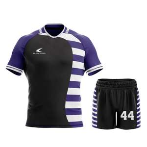 Maillots de rugby personnalisés avec nom et numéro, sublimation, 240 grammes, polyester et élasthanne, uniforme de rugby - Product Image 1