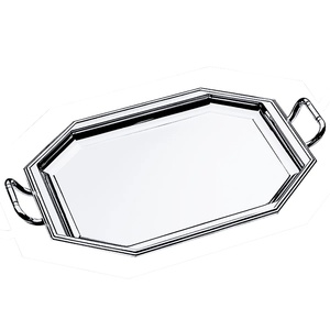 Bandeja de servicio con mango de asta con acabado antiguo, bandeja decorativa para mesa de cena de boda, bandeja decorativa para servir comida, mesa de restaurante - Product Image 2