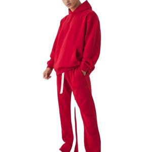 Men's Custom Logo Plus Size Casual Winter Fleece Tracksuit Set with Sweat Suit and Jogger <b>Pants</b> - Product Image 1