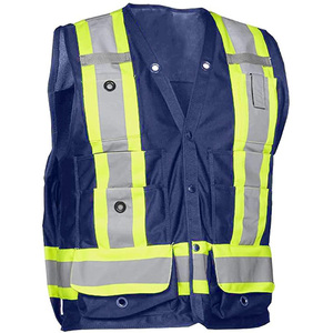 T-shirts de moto bon marché visibles élevés gilet réfléchissant multi-poches personnalisé - Product Image 1