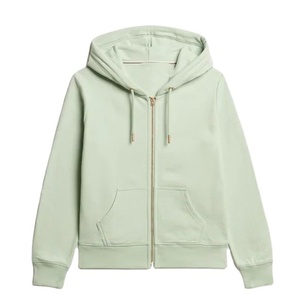Customizable 100% Cotton Hooded Summer Full Zip Hoodies for Women Breathable with Embroidered Logo Two Pockets MADE BY HS 2027 - Product Image 2