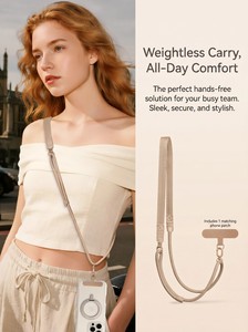 Adjustable <b>Polyester</b> <b>Lanyard</b> with Metal Buckle for Mobile Phone Straps Crossbody Use Trendy Design Multi-color Options - Product Image 3